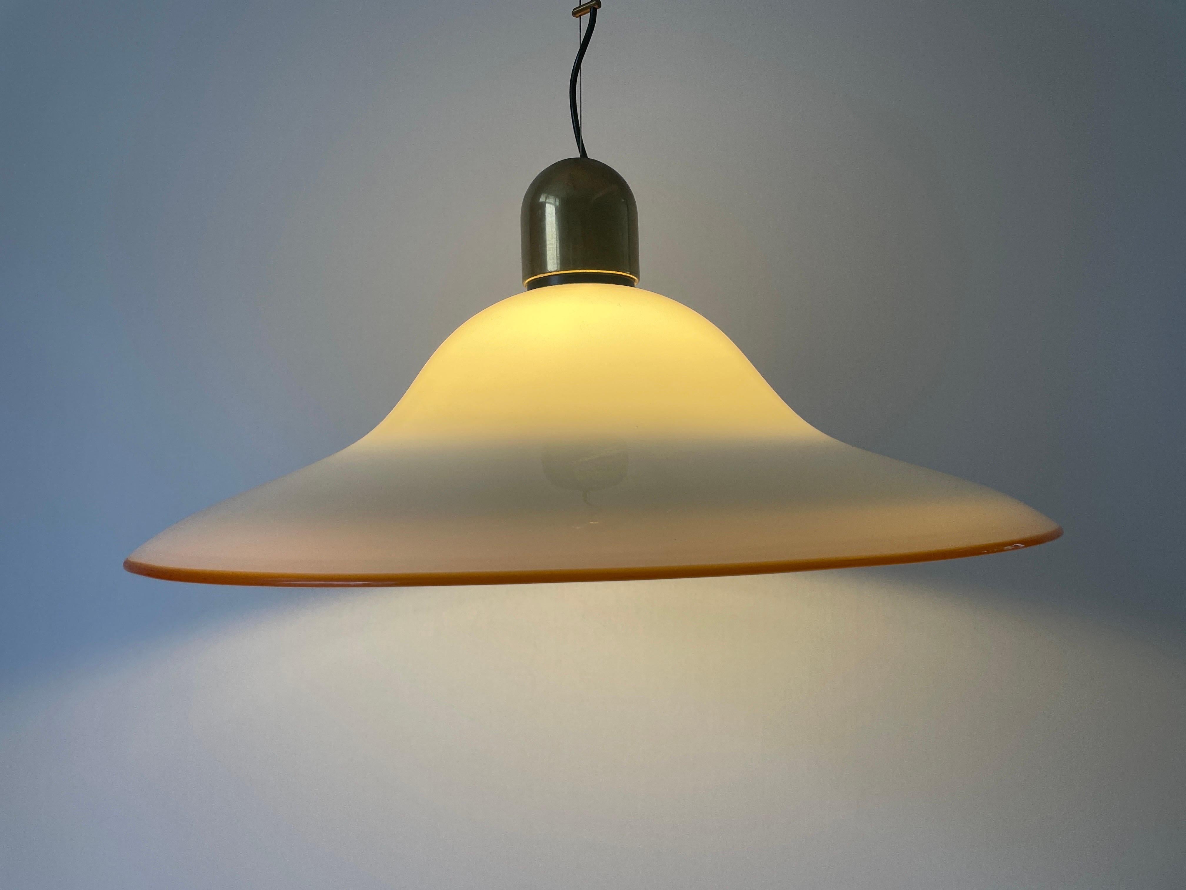 Murano Glass Large Suspension Ceiling Lamp, 1960s, Italy For Sale 9