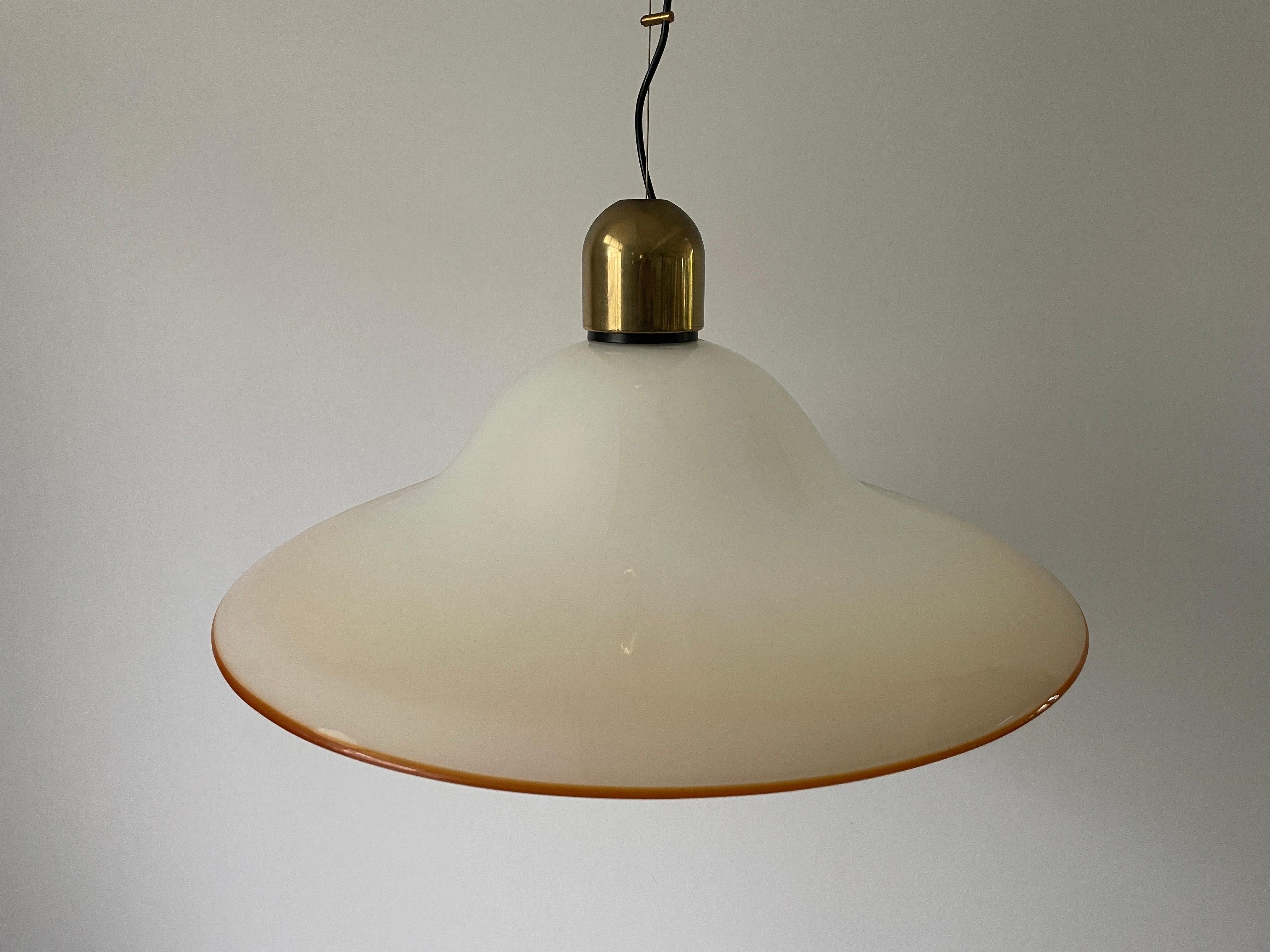 Mid-Century Modern Murano Glass Large Suspension Ceiling Lamp, 1960s, Italy For Sale