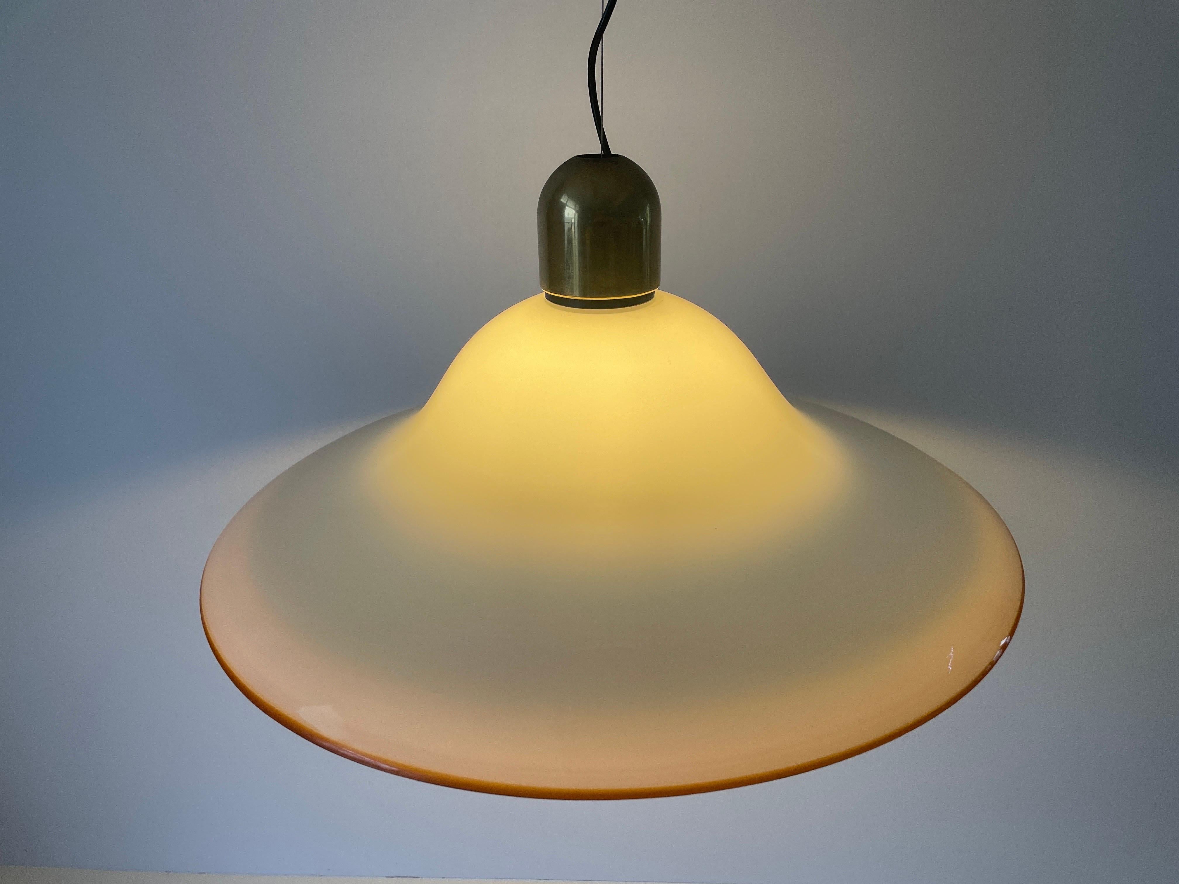 Murano Glass Large Suspension Ceiling Lamp, 1960s, Italy For Sale 2