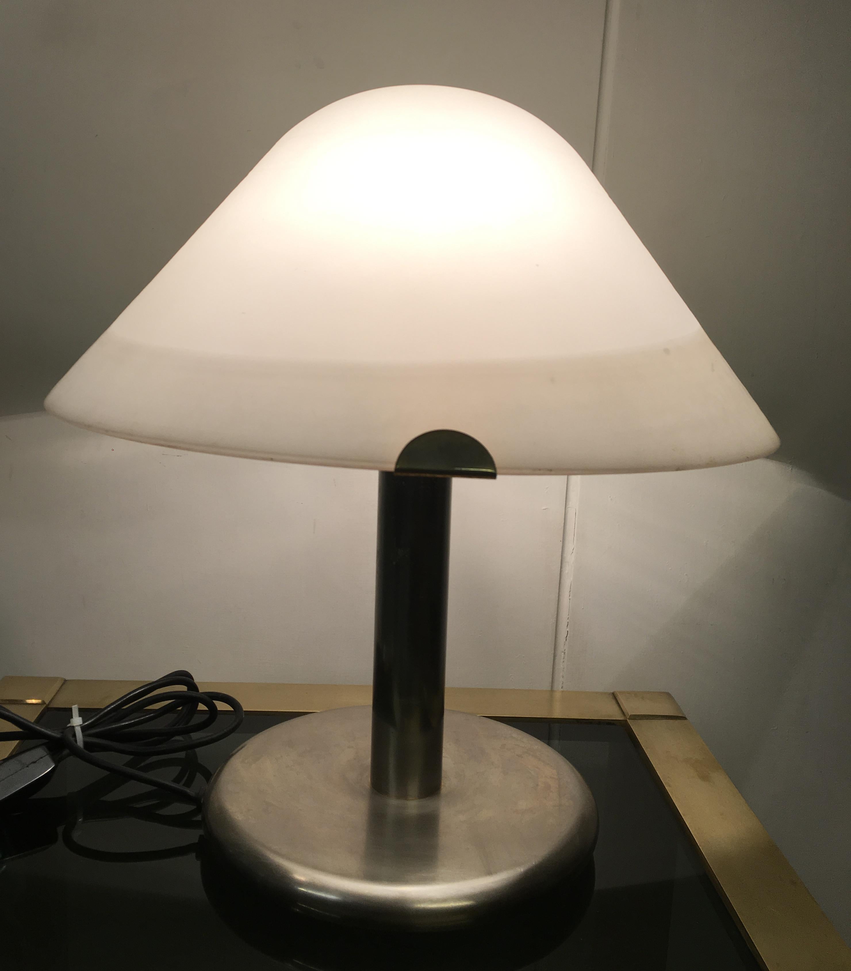 Murano Glass Large Ve Art Table Lamp from the 1970s In Good Condition In Naples, IT