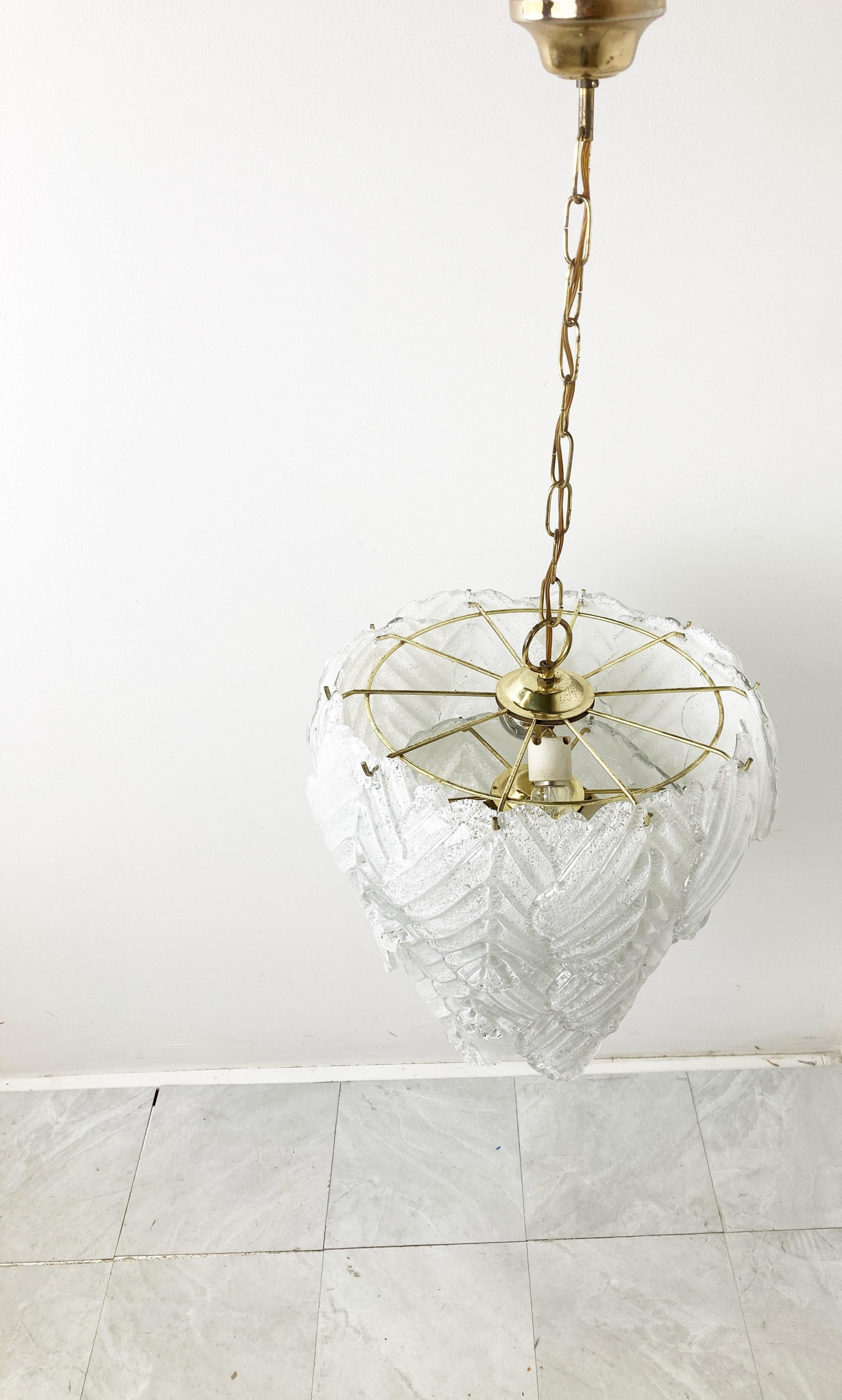 Murano Glass Leaf Chandelier, 1970s  For Sale 1