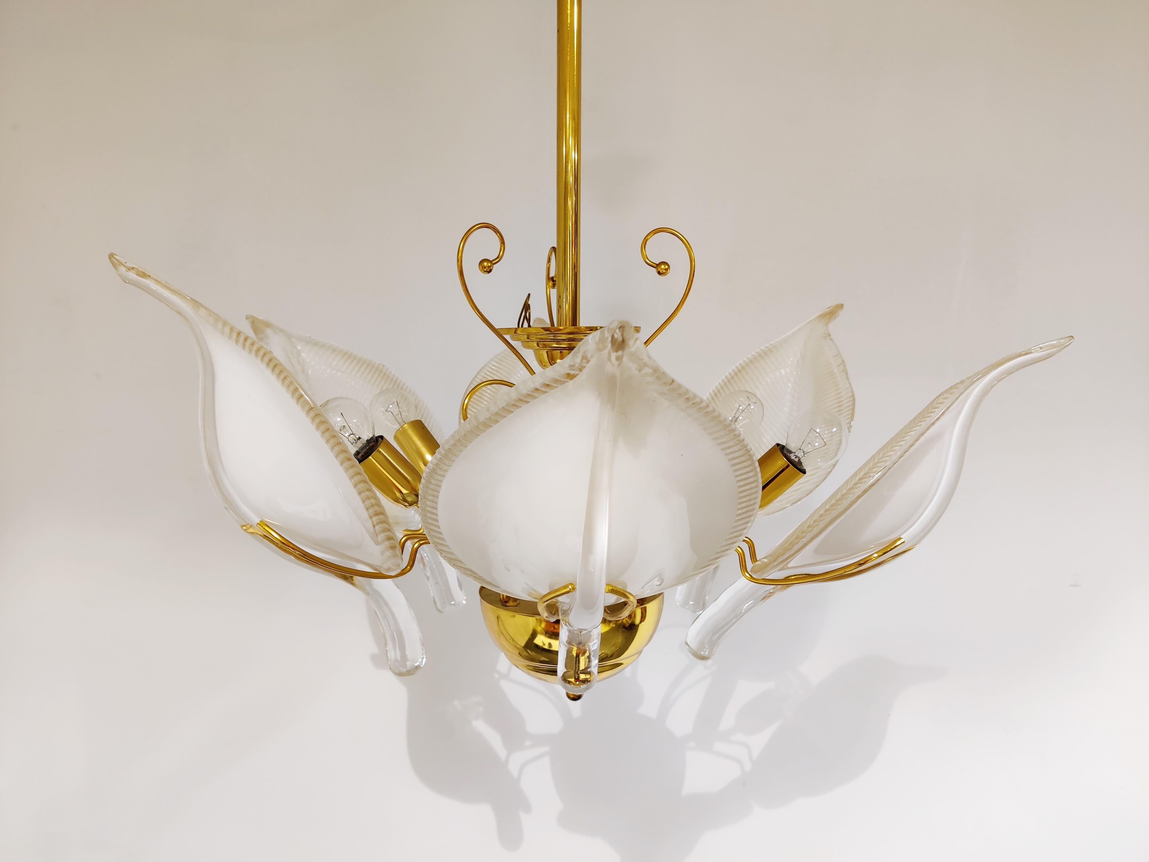 Murano Glass Leaf Chandelier by Barovier & Toso, 1970s 3