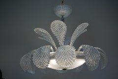 Murano Glass Leaf Design Chandelier by Barovier & Toso
