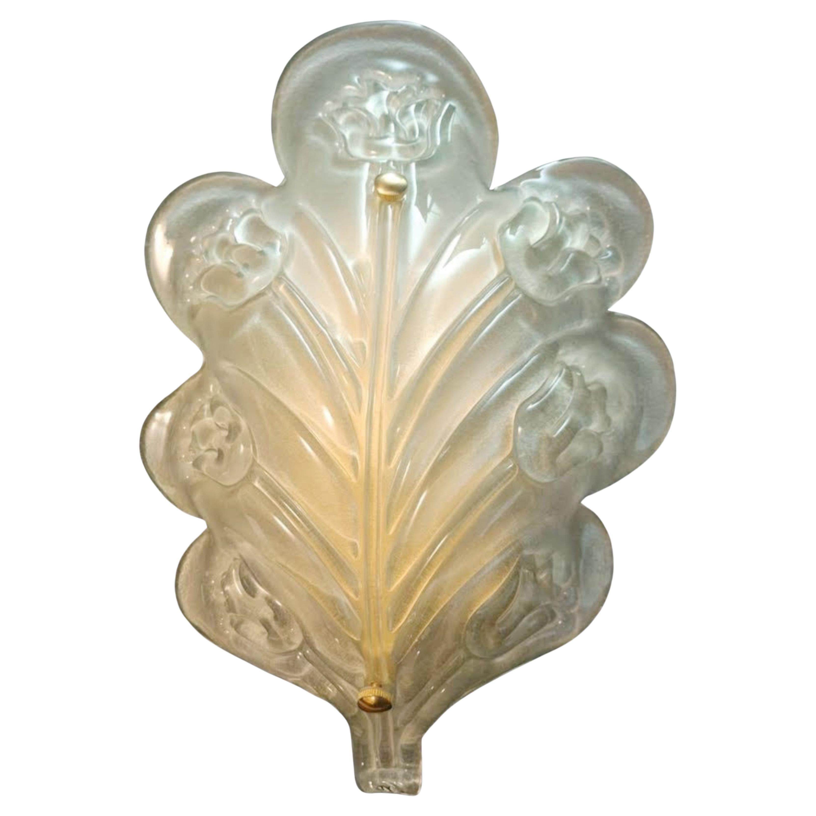 Murano Glas Blatt Wandleuchter