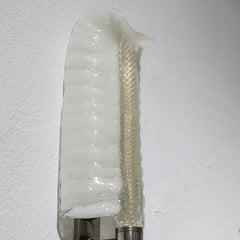 Wandleuchter aus Muranoglas mit Blättern von André Arbus 1950er Jahre