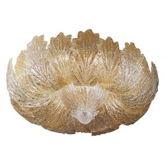 Murano Glass Leave Flush Mount or Ceiling Lights