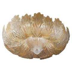 Murano Glass Leave Flush Mount or Ceiling Lights