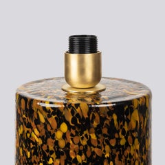 Murano Glass Leopardo Pillar Lamp with Rope/Cotton Lampshade by Stories of Italy