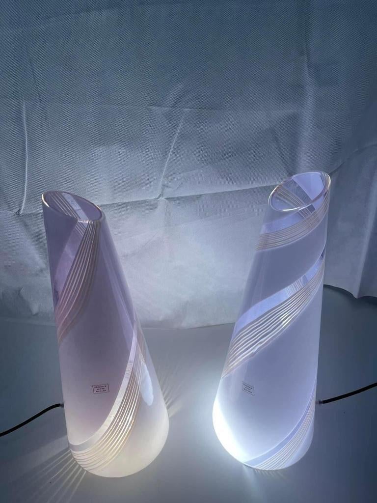 Murano Glass Light Cones, 1970, Set of 2 1