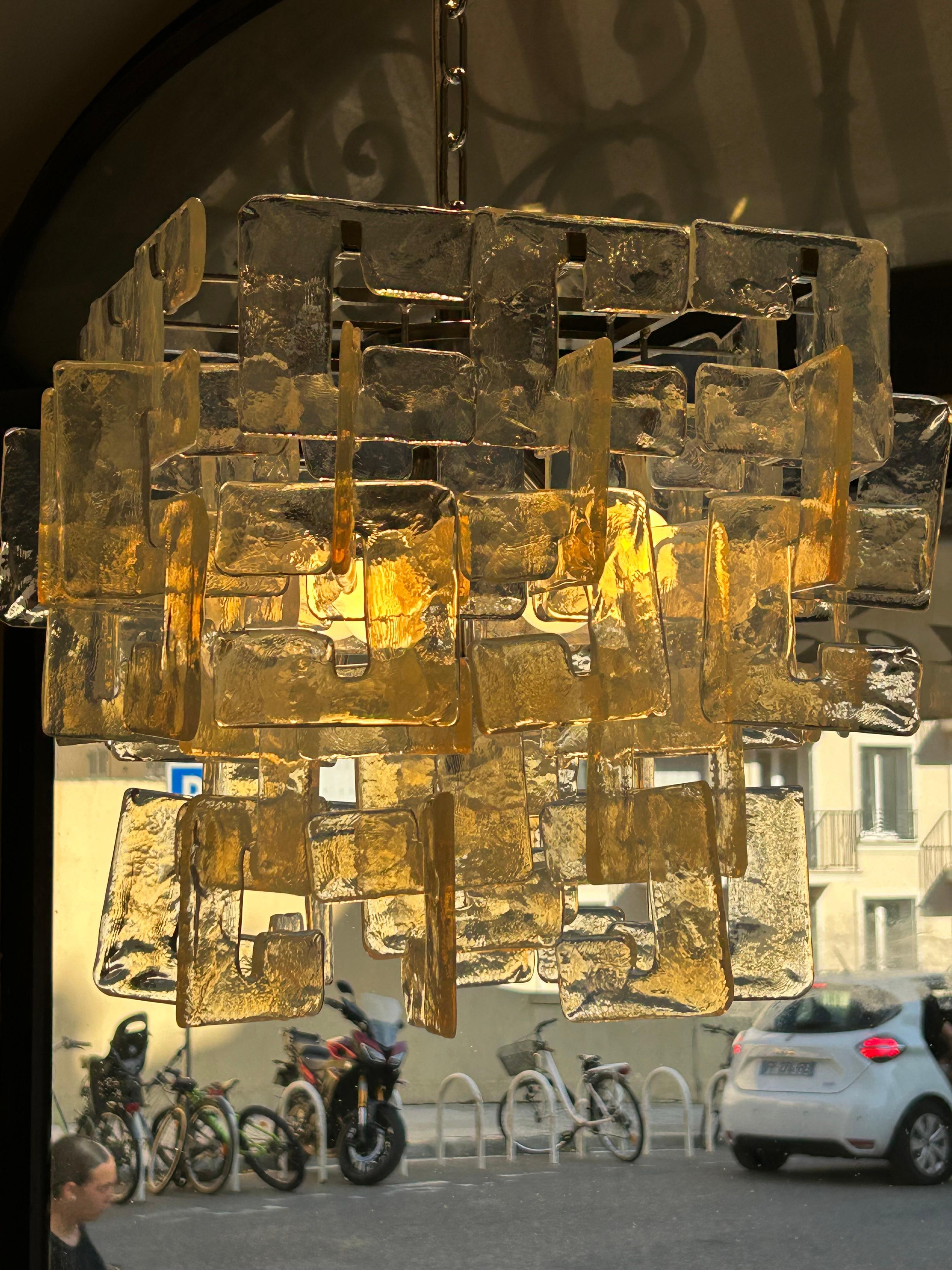 Mid-Century moderno Lampada in vetro di Murano. Lo stile di Carlo Nason in vendita