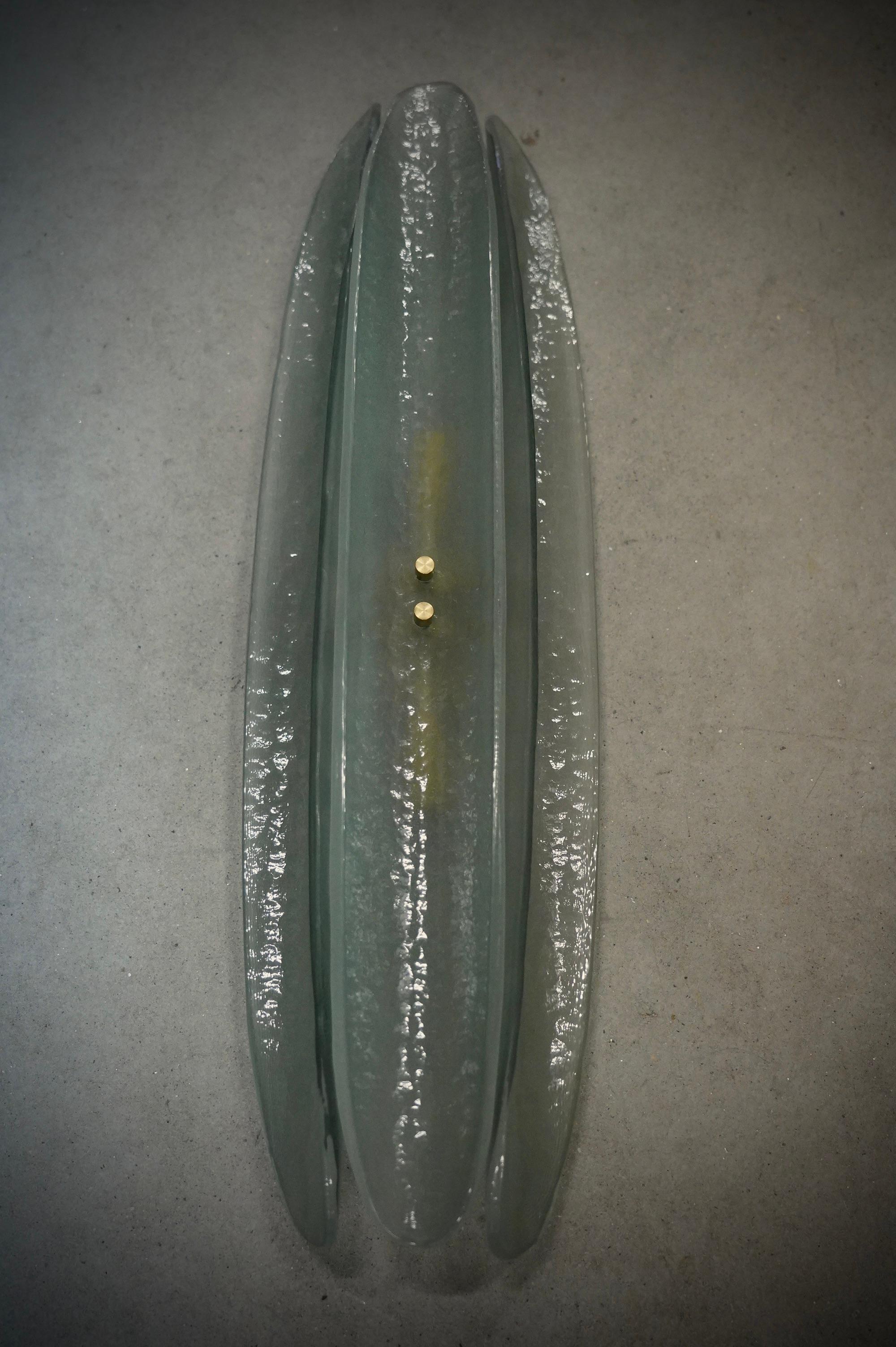 Mid-Century Modern Murano Glass Light Green Color Italian Wall Light and Sconces, 2000 For Sale