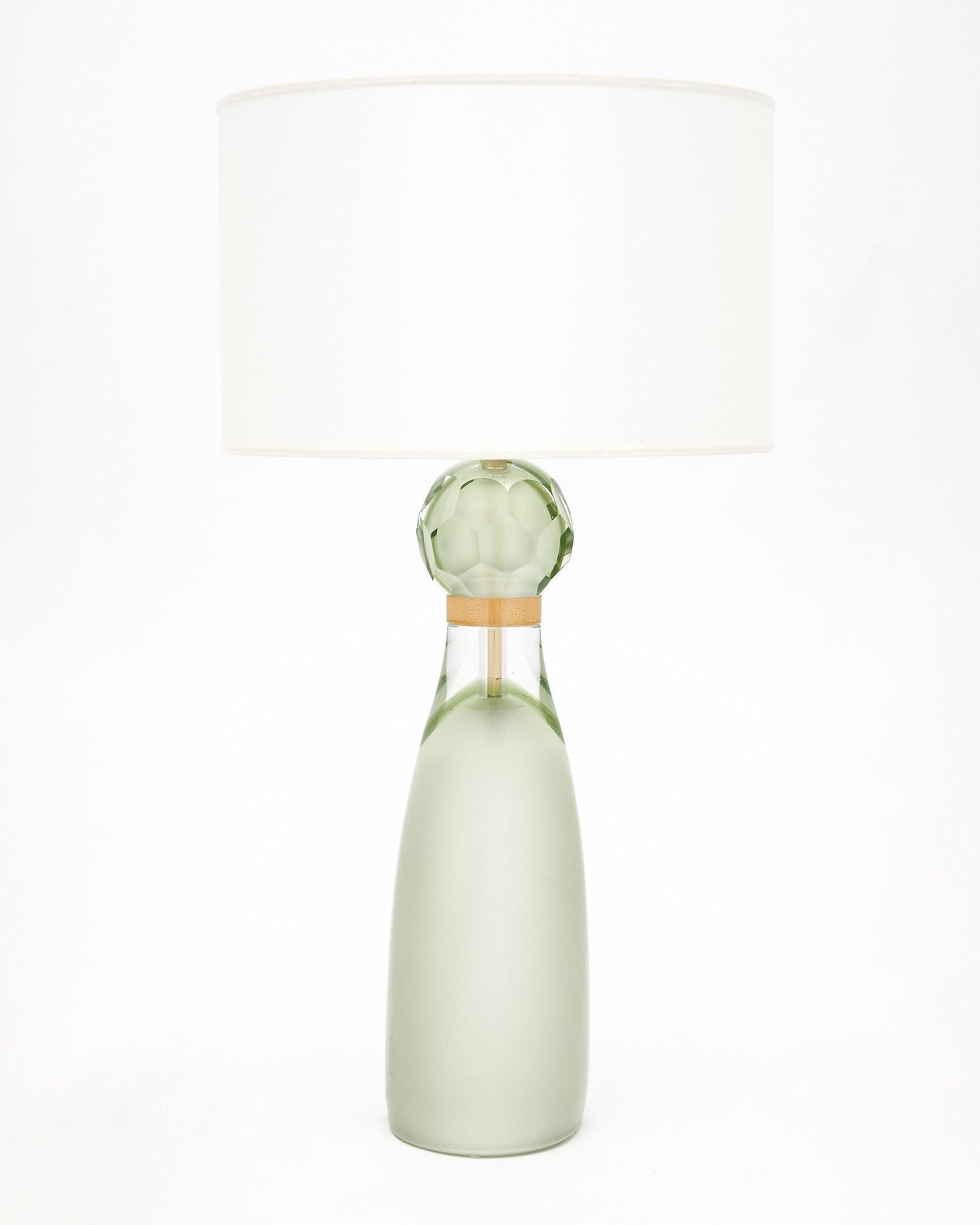 Murano Glass Light Green Lamps For Sale 2