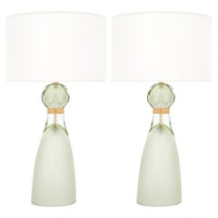 Murano Glass Light Green Lamps
