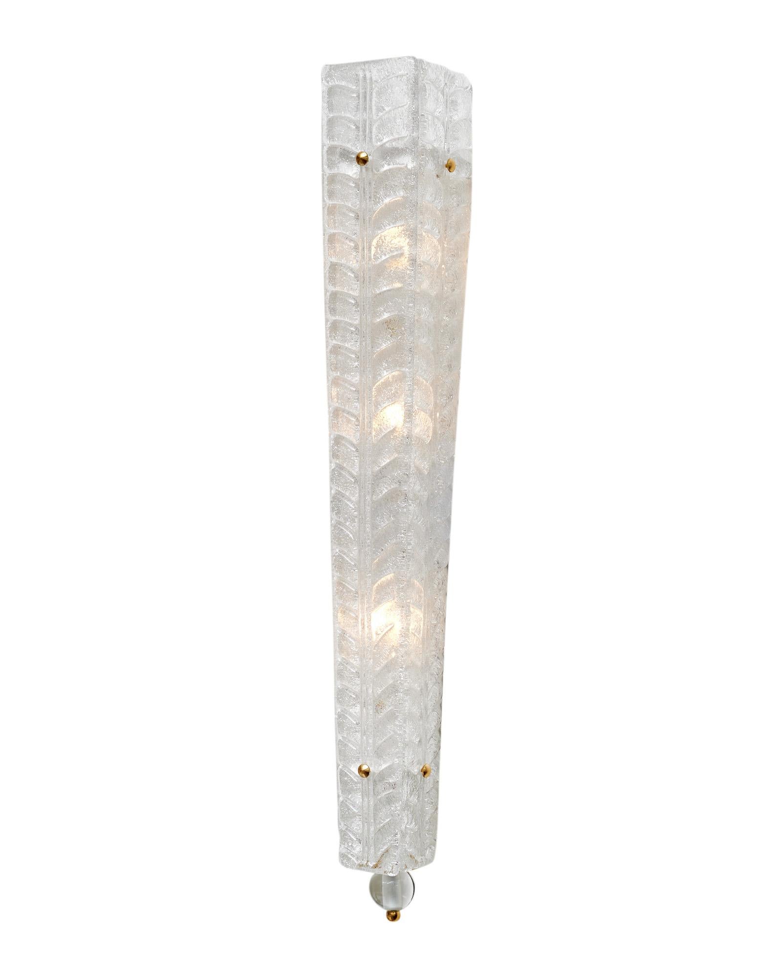Murano Glass Listoni Sconces In New Condition For Sale In Austin, TX
