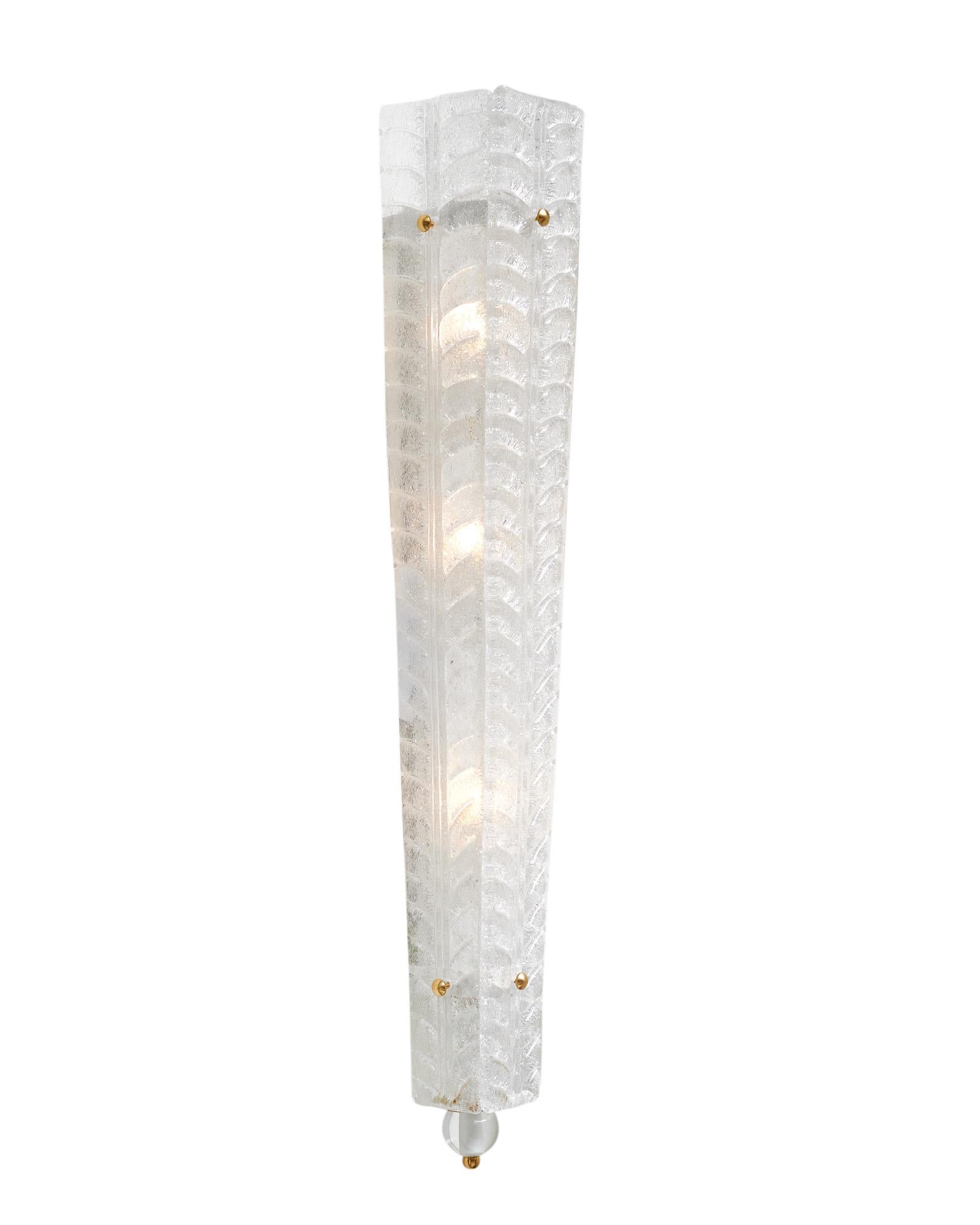 Murano Glass Listoni Sconces For Sale 2