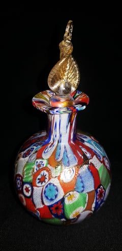Murano glass Livio Campanella Perfume Bottle with gold leaf
