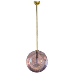 Murano Glass Lollipop Pendant in Lavender