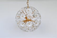 Lotus-Sputnik-Kronleuchter aus Muranoglas:: Italien:: 1970