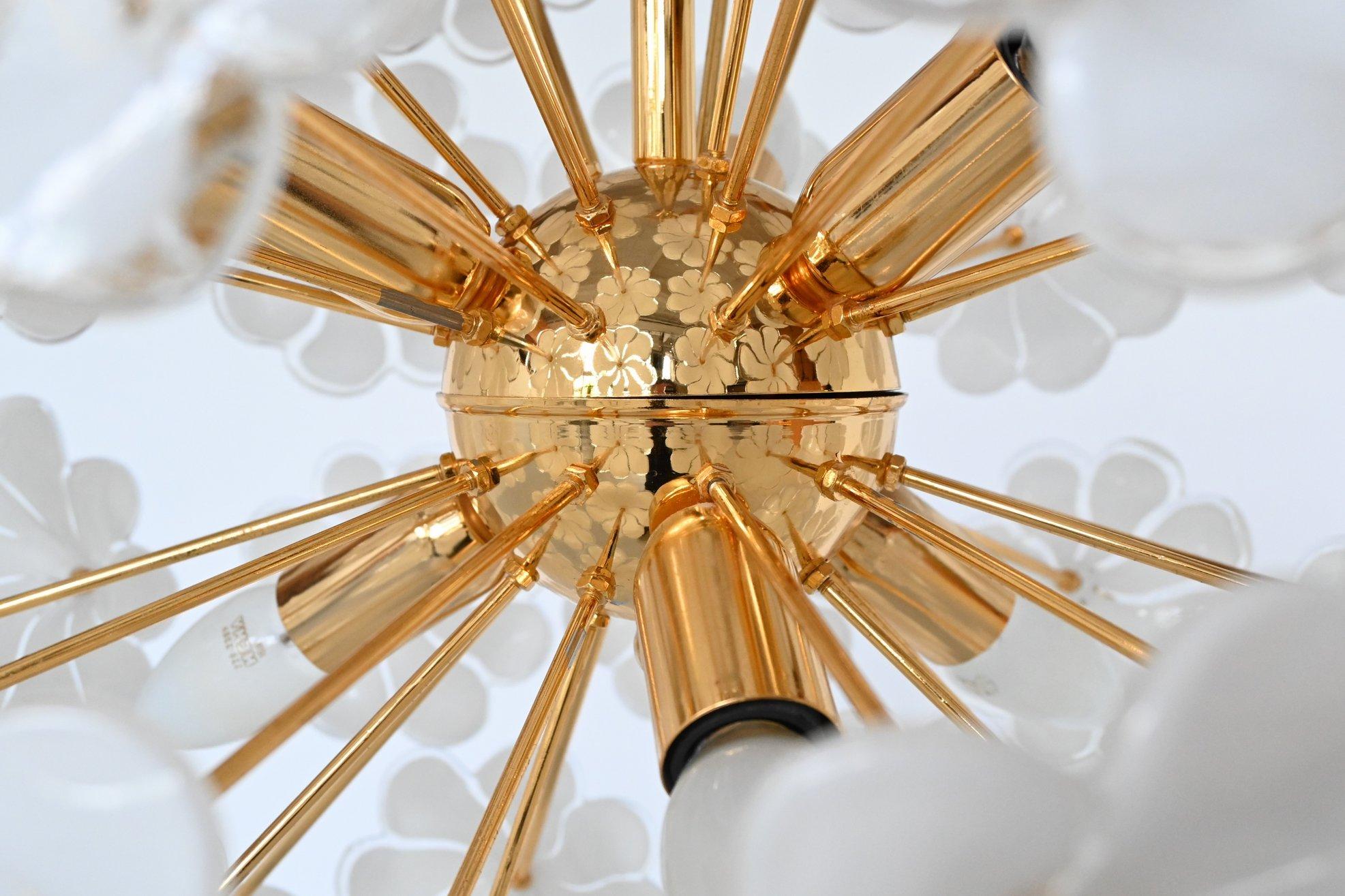 Murano Glass Lotus Sputnik Chandelier, Italy, 1970 In Good Condition In Etten-Leur, NL