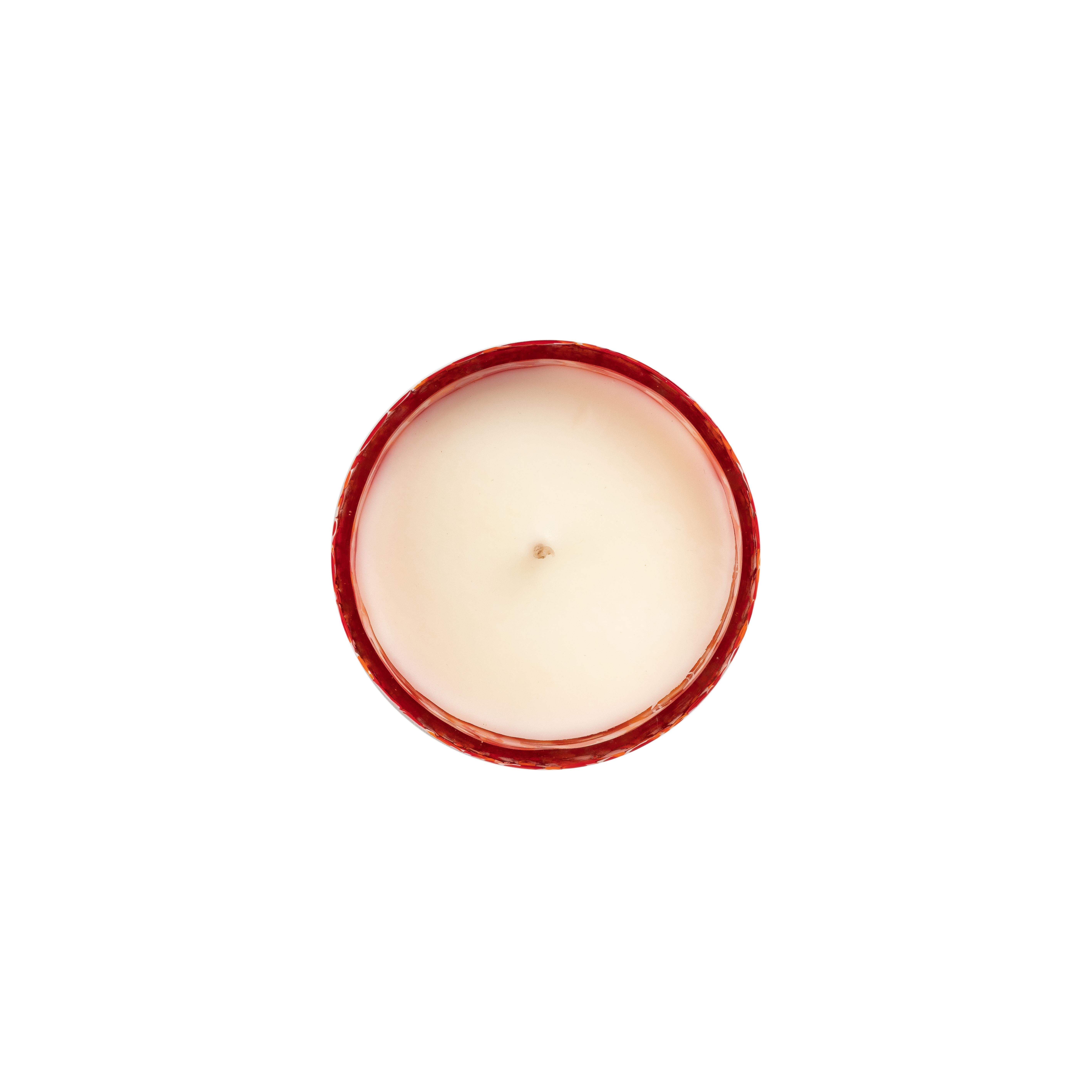 Italian Murano Glass Macchia su Macchia Ginger Scented Candle by Stories of Italy For Sale