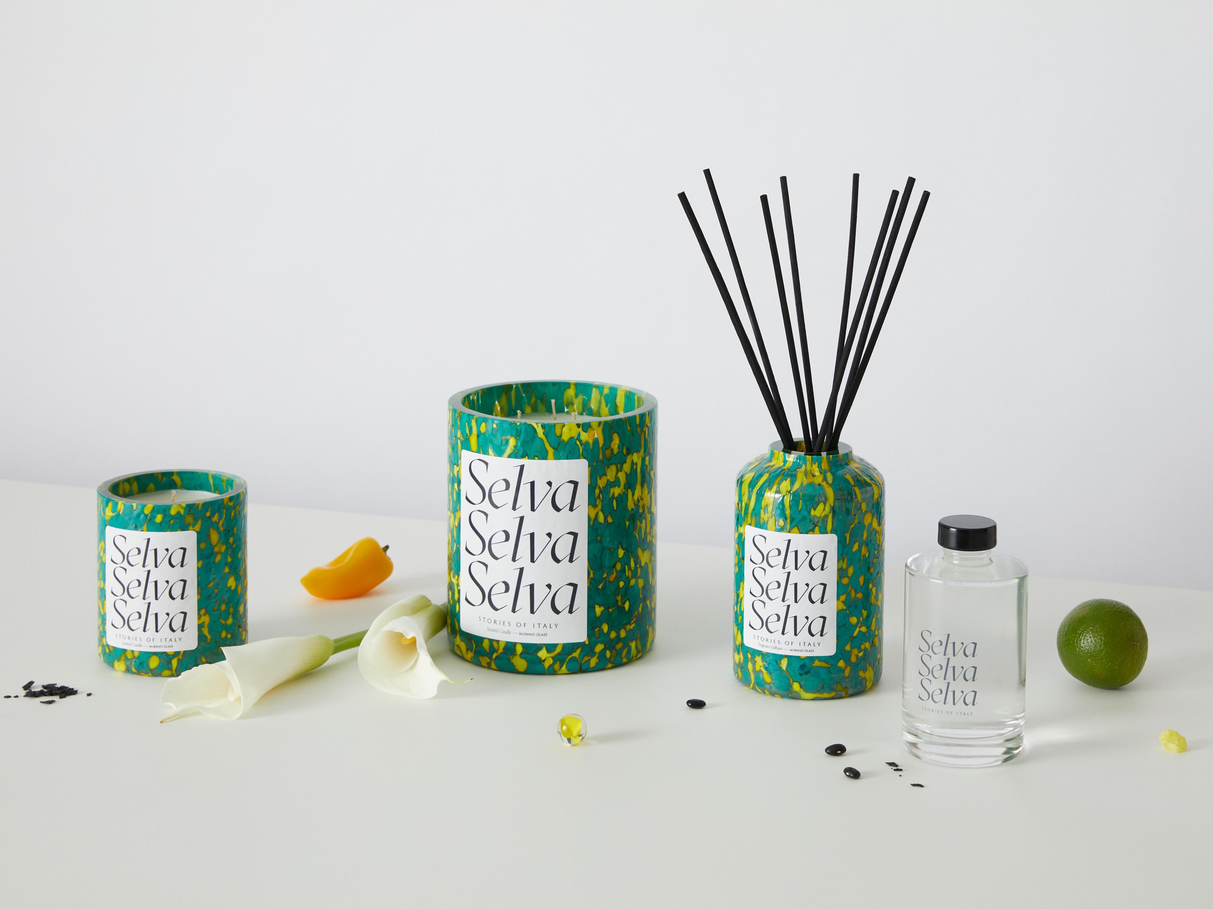 Fait main Bougie Macchia su Macchia Selva en verre de Murano par Stories of Italy en vente