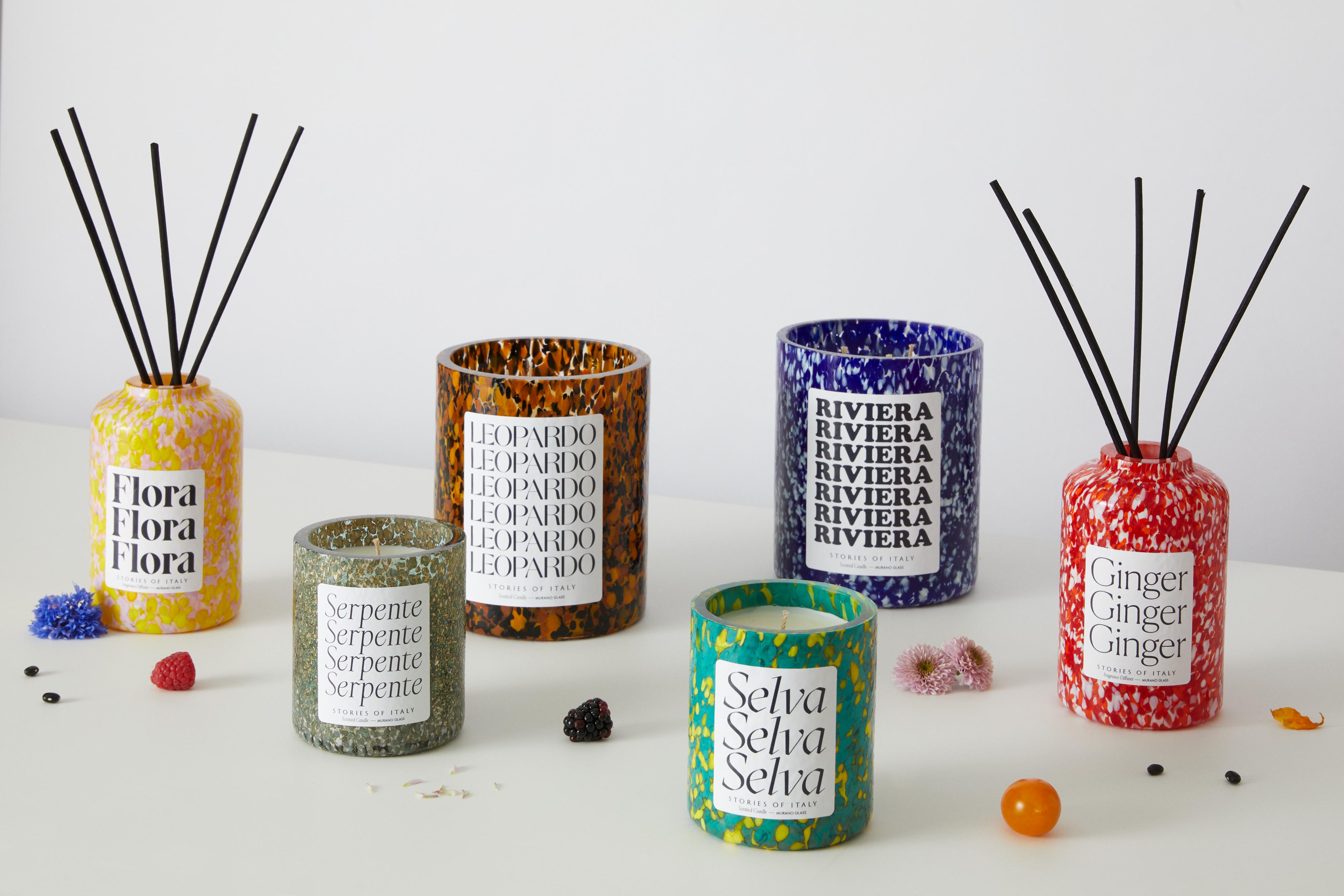 Bougie Macchia su Macchia Selva en verre de Murano par Stories of Italy Neuf - En vente à Milano, IT