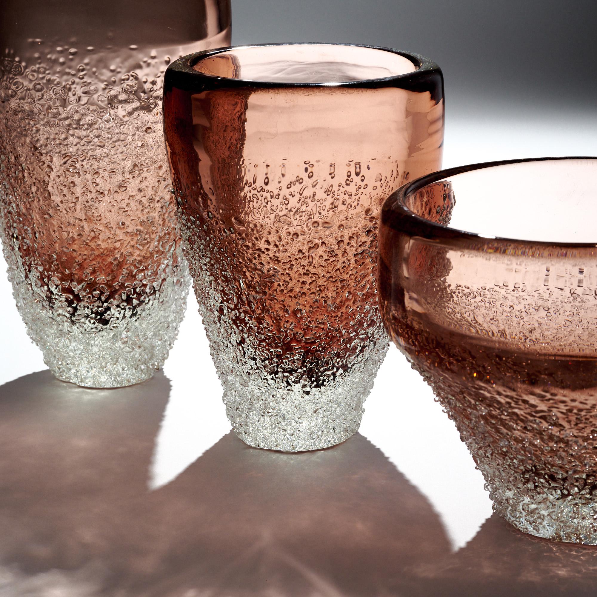 Italian Murano Glass Mauve Vases For Sale