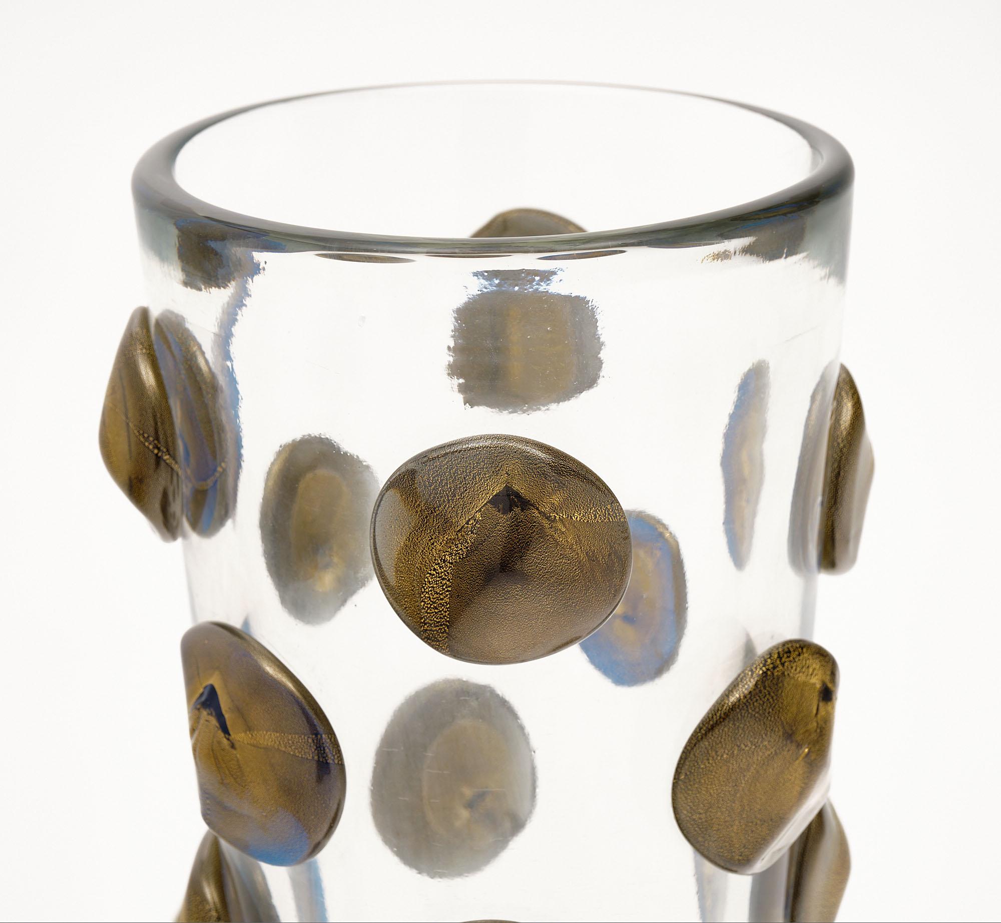 Italiano Vaso a medaglione in vetro di Murano in vendita