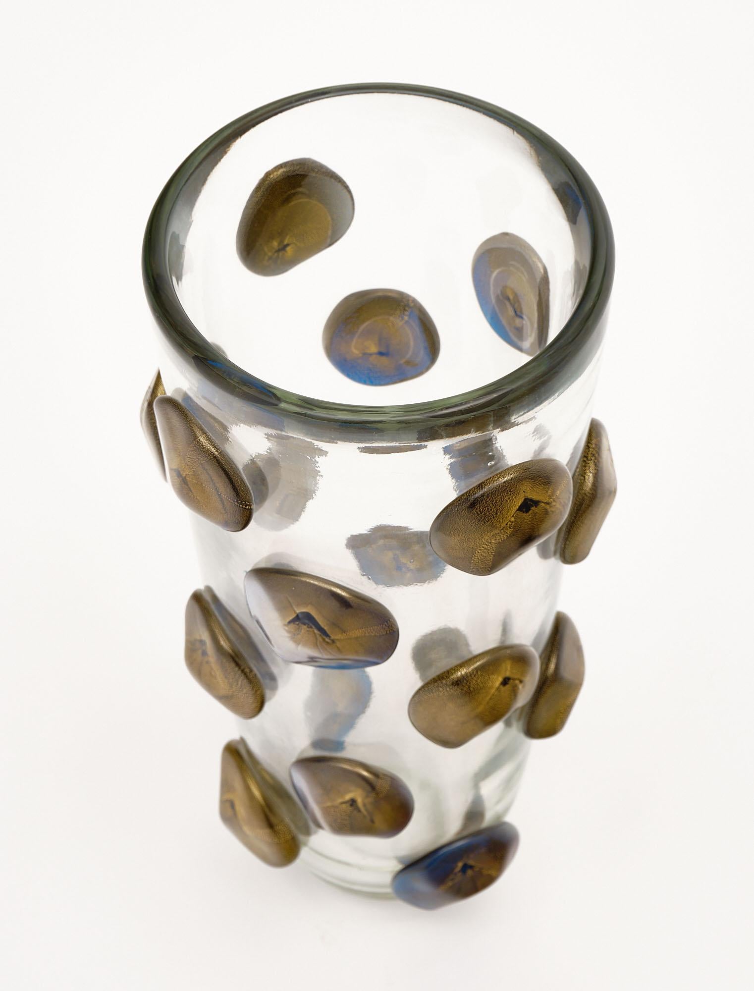 Murano Glass Medallion Vase For Sale 2