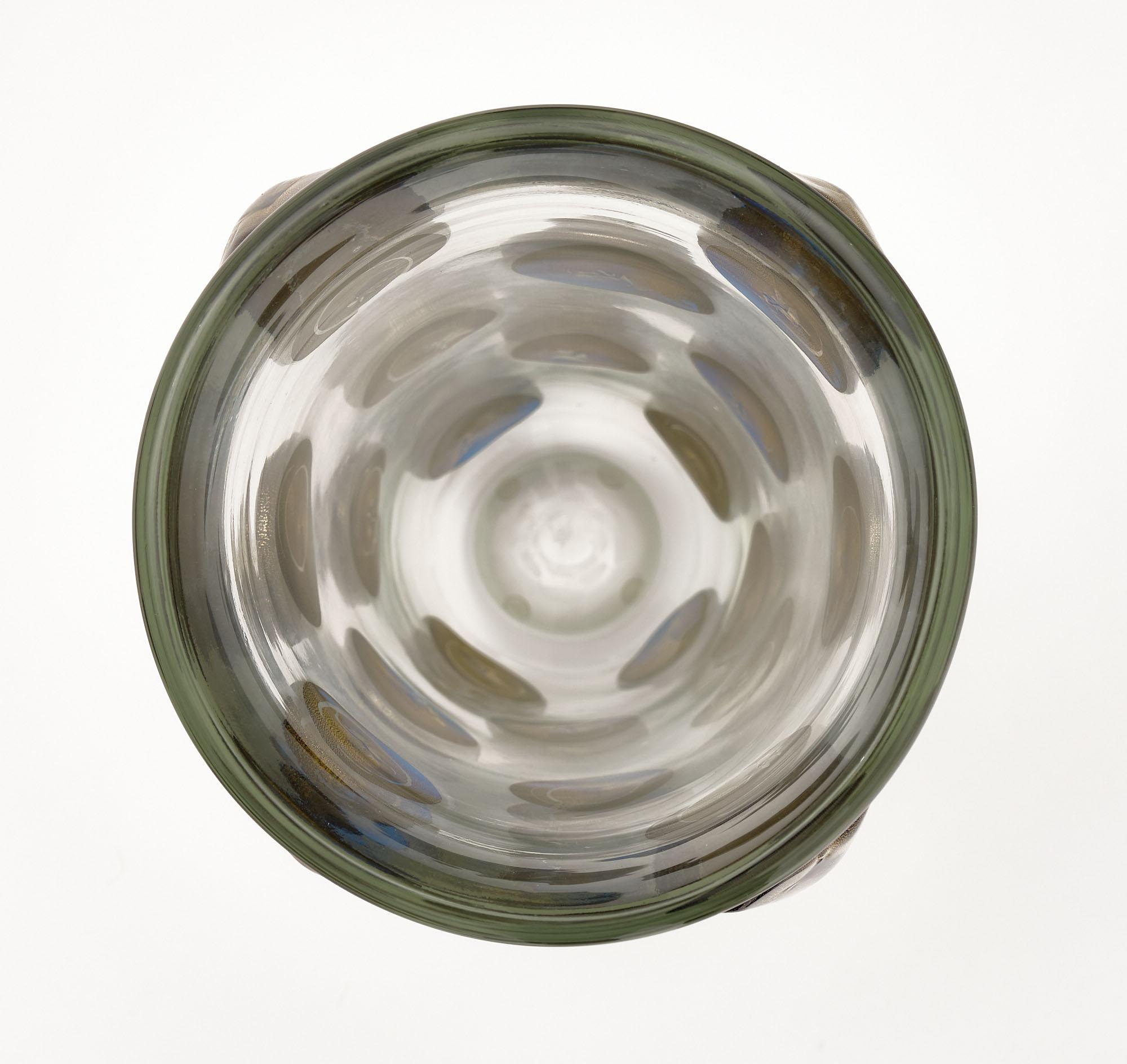 Murano Glass Medallion Vase For Sale 3
