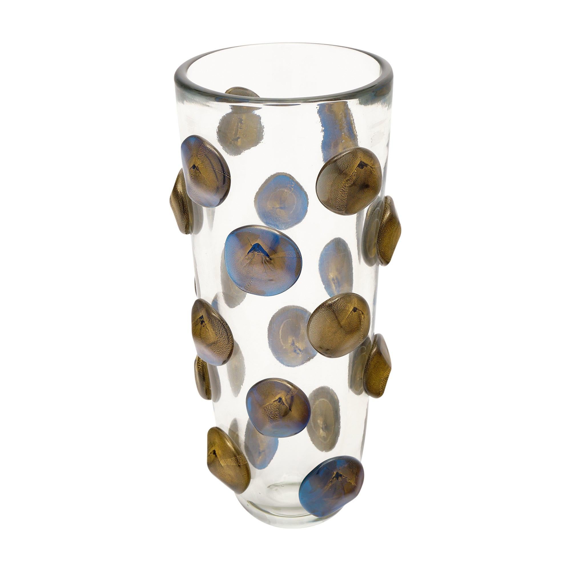 Vase à médaillon en verre de Murano