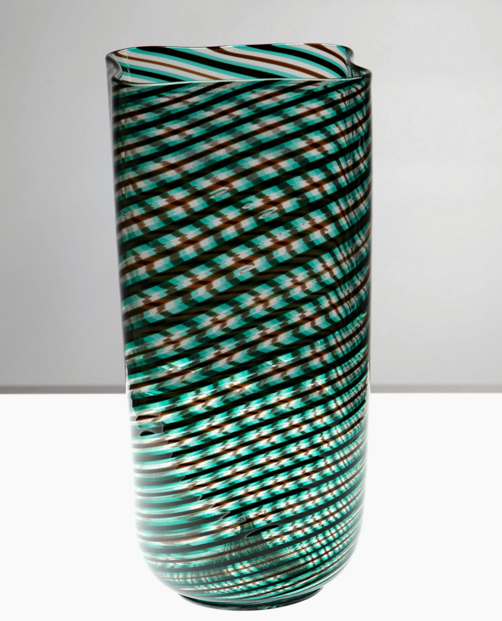 Vetro di Murano Mezza Filgrana, Greene & Greene Greene con foglia d'oro, Cenedese Attr in vendita 4