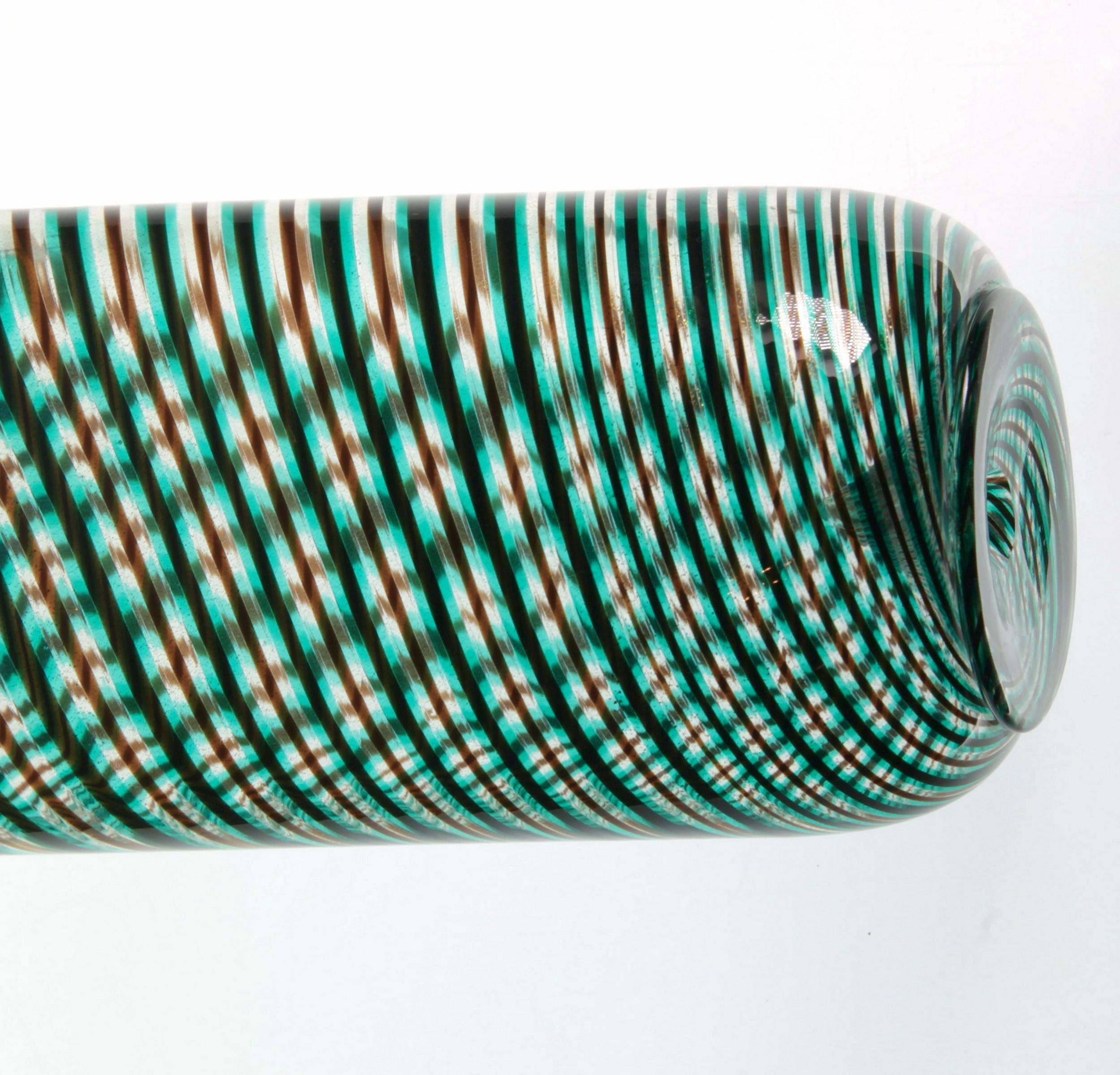 Vetro di Murano Mezza Filgrana, Greene & Greene Greene con foglia d'oro, Cenedese Attr in vendita 7