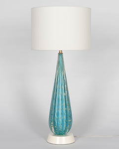 Murano Glass Mid Century Blue Barbini Lamp