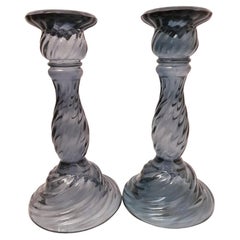 Murano Glass Mid-Century Candleholders, Archimede Seguso