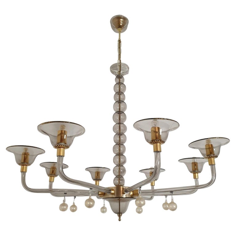 Grand lustre en verre de Murano du milieu du siècle dernier, style ...