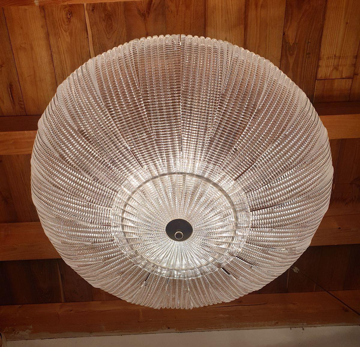 Late 20th Century Murano glass Mid Century Modern Flush Mount For Sale