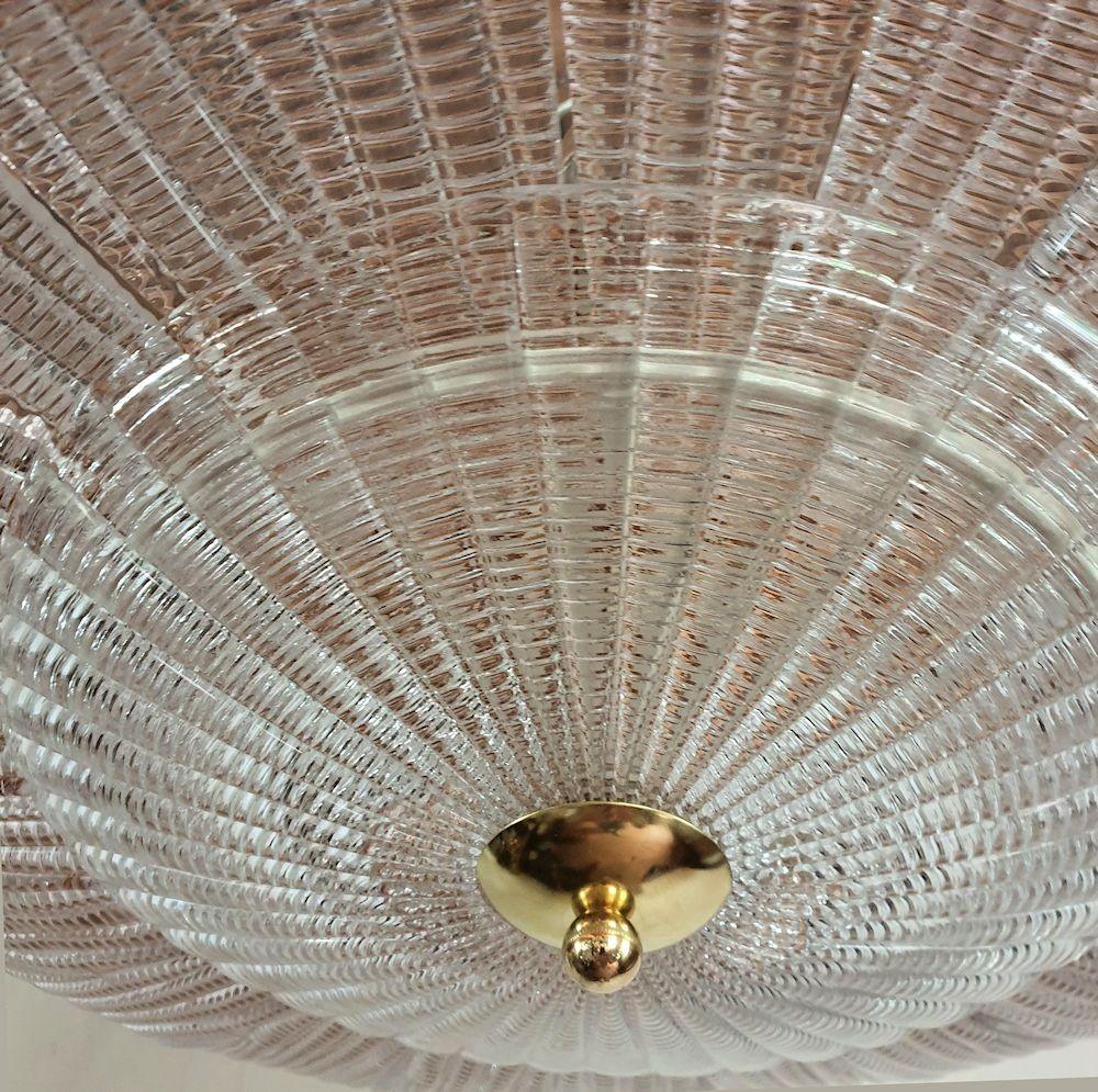 Murano glass Mid Century Modern Flush Mount For Sale 2