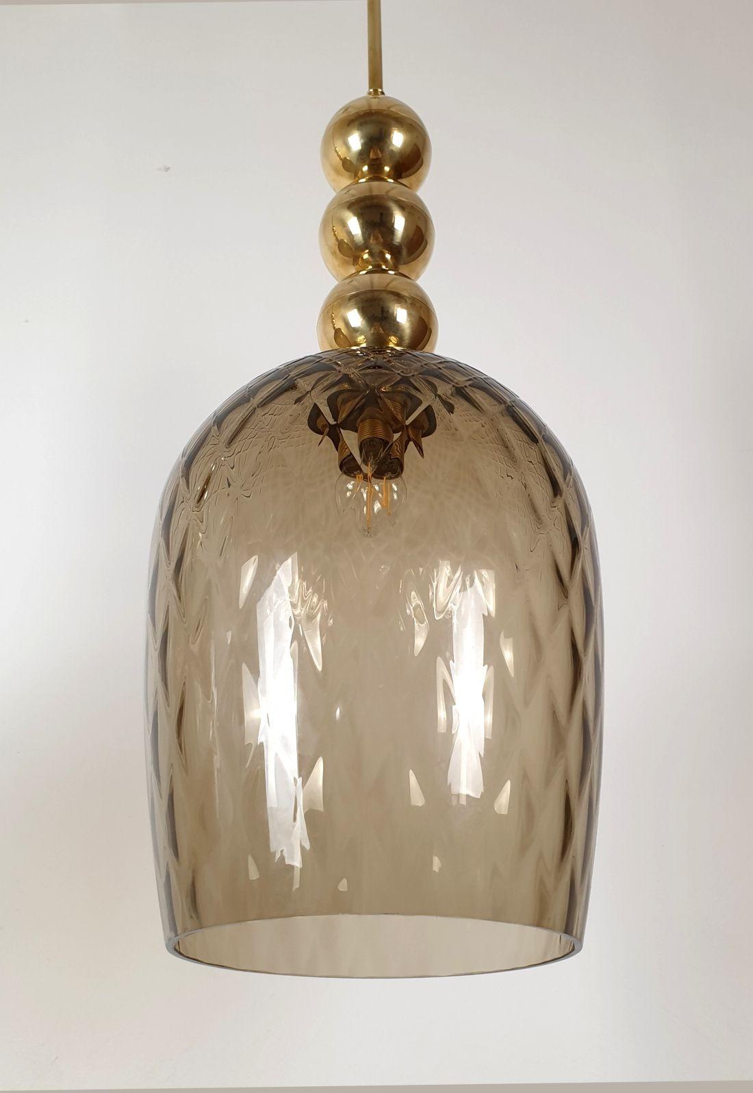 Murano glass Mid Century pendants - a pair For Sale 1