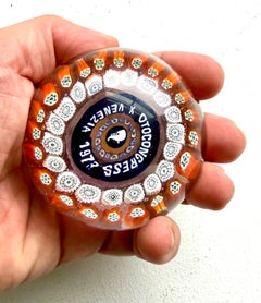 Murano Glass Millefiori Paperweight by Barovier & Toso, Italy, 1973