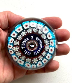 Murano Glass Millefiori Paperweight by Barovier & Toso, Italy, 1973