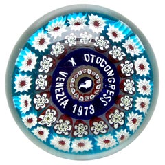 Murano Glass Millefiori Paperweight by Barovier & Toso, Italy, 1973