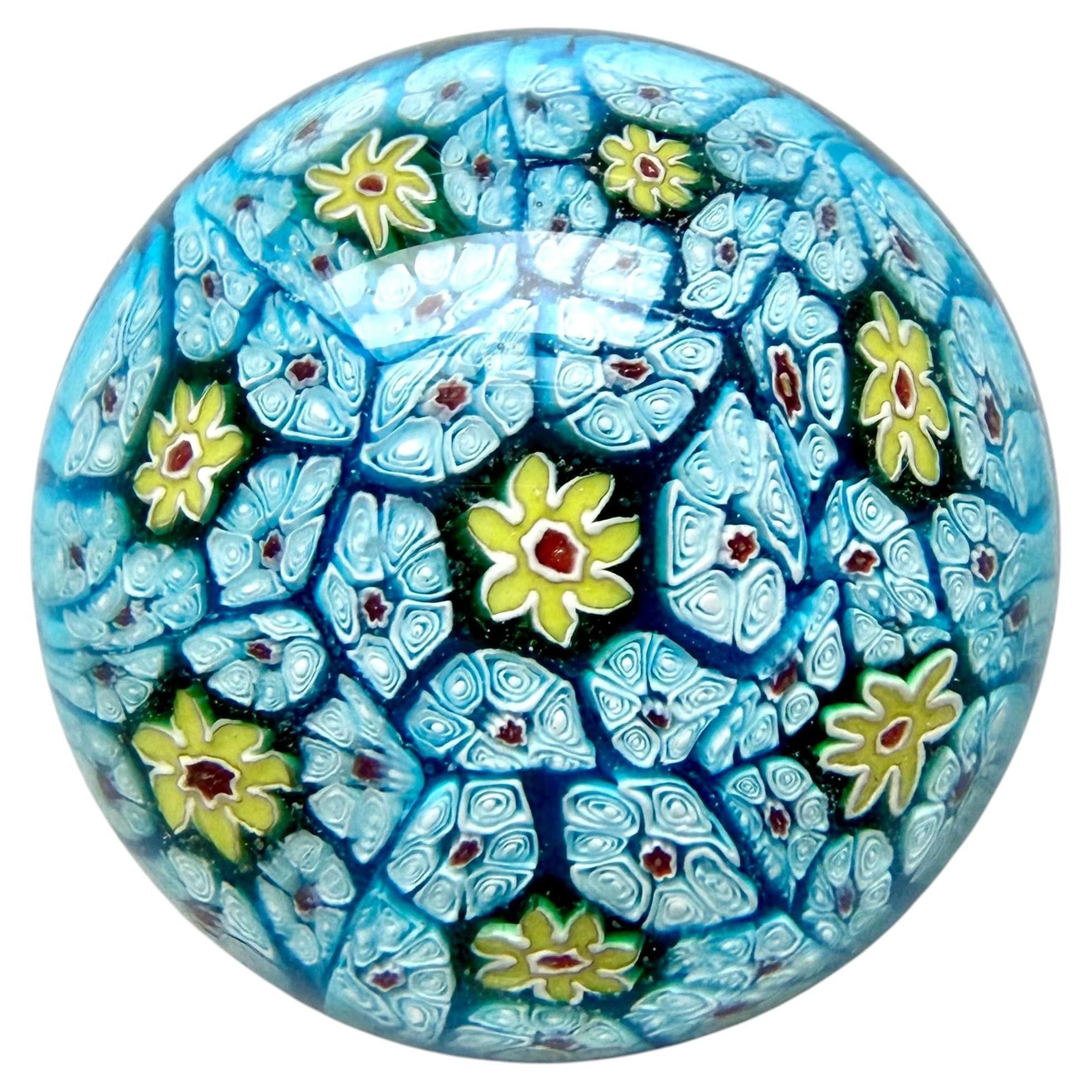 Murano Glass Millefiori Paperweight, Italy, 1970's For Sale