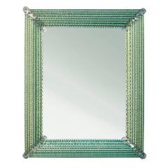 Antique Murano Glass Mirror by Studio Glustin