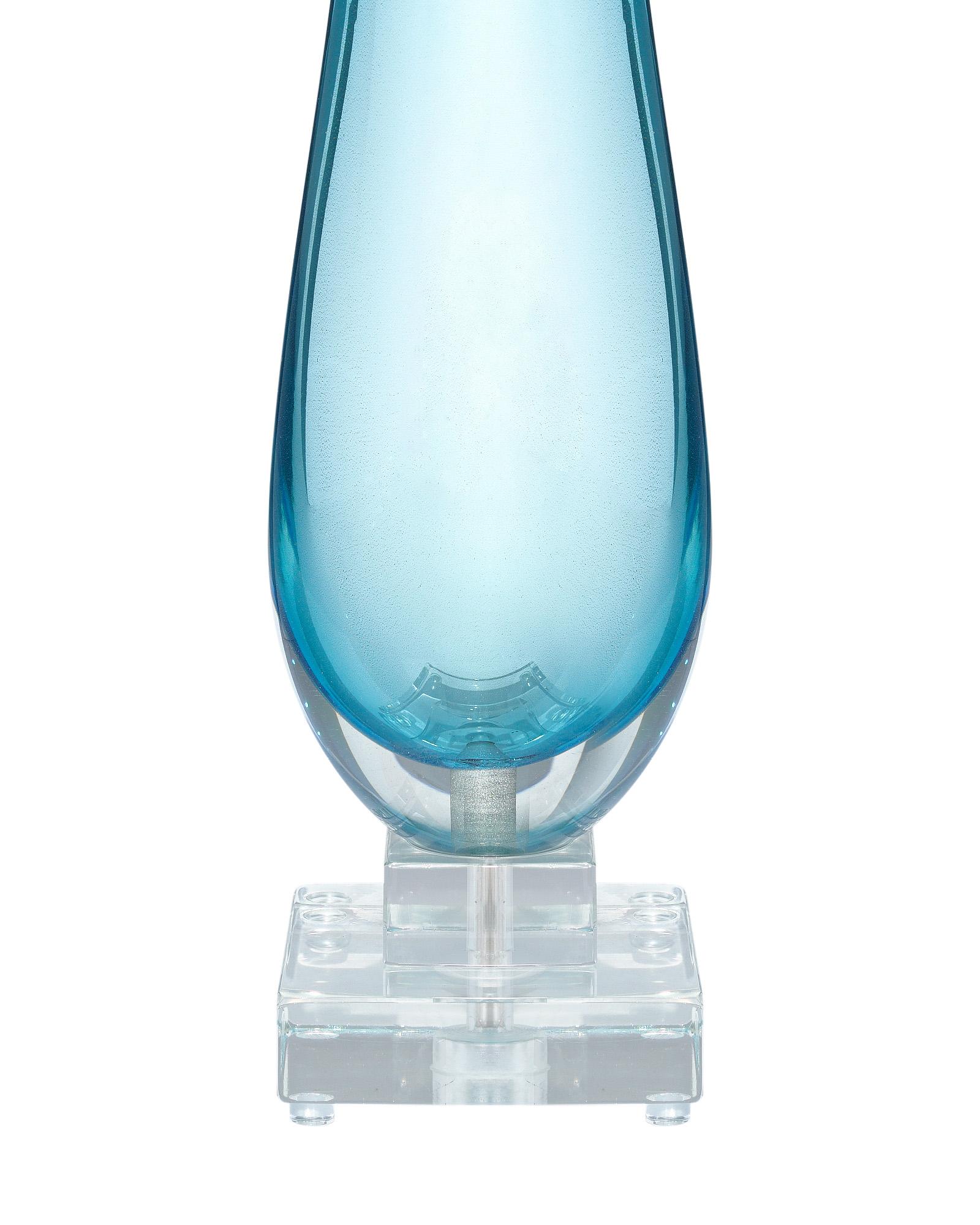 Italiano Lampade Aqua con specchio in vetro di Murano in vendita