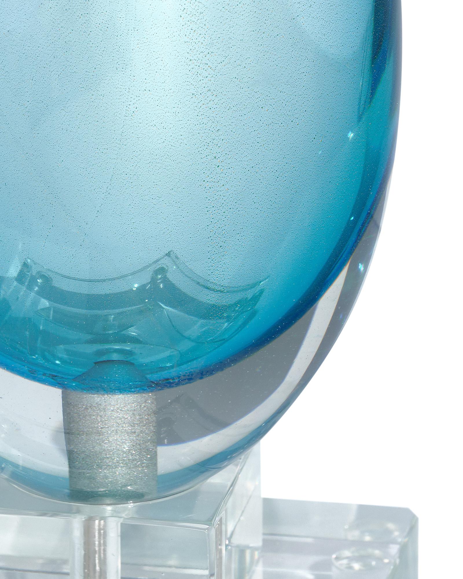 Lampade Aqua con specchio in vetro di Murano in vendita 1
