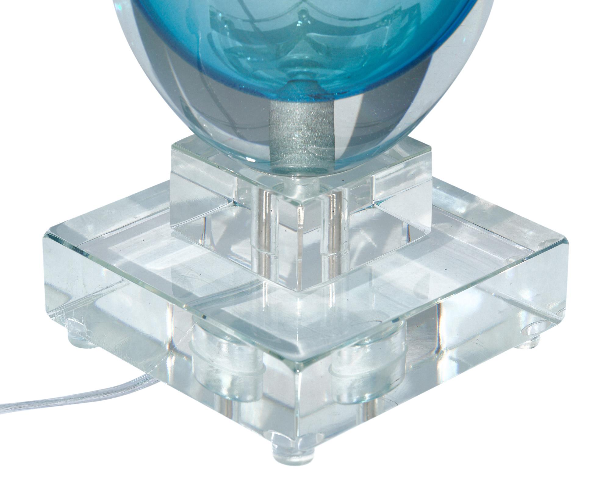 Lampade Aqua con specchio in vetro di Murano in vendita 2