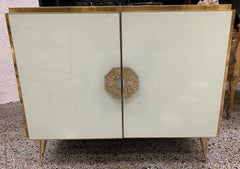 Murano Glass Modern Pair of Side Cabinets