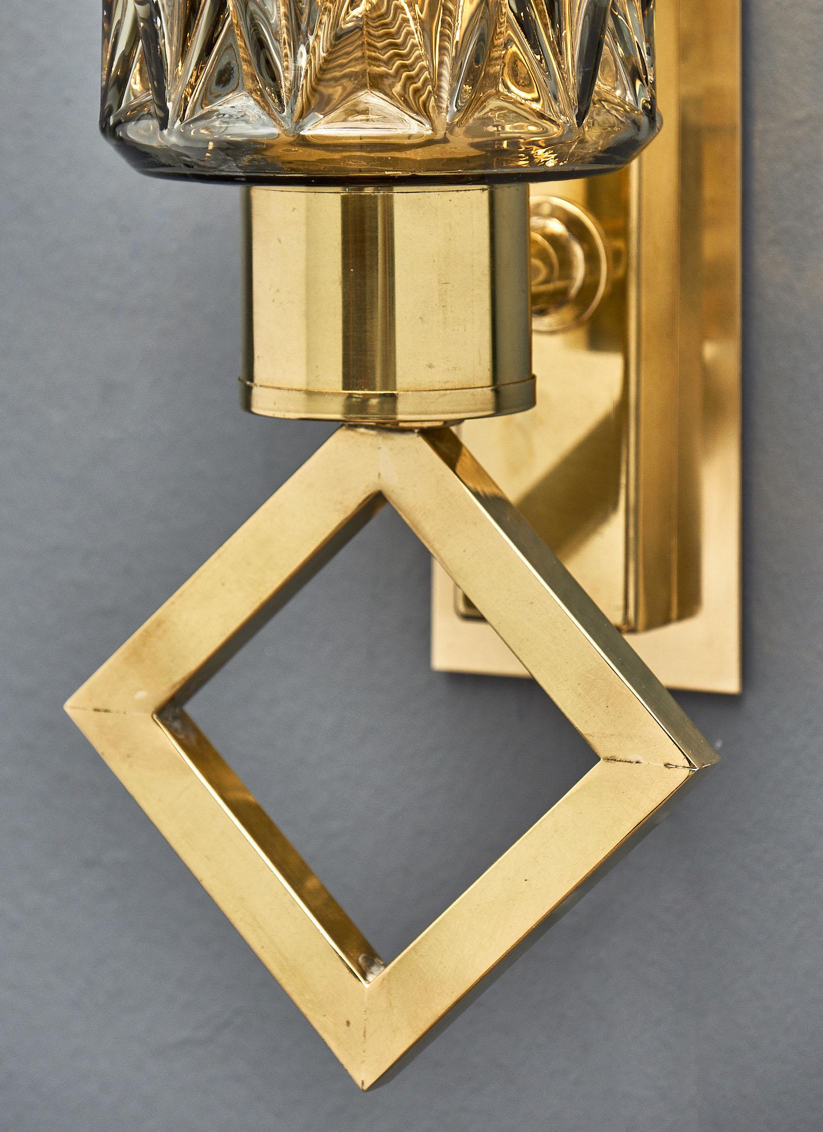 Modernistische Diamant-Wandleuchten aus Muranoglas im Angebot 2