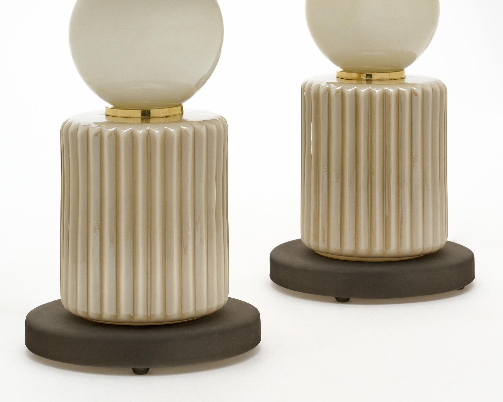 Italian Murano Glass Modernist Lamps For Sale